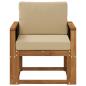 Preview: Outdoor Mittelsofa Massivholz Akazie Natur