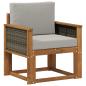 Preview: Outdoor Mittelsofa Massivholz Akazie Natur