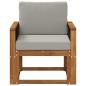 Preview: Outdoor Mittelsofa Massivholz Akazie Natur