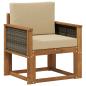 Preview: Outdoor Mittelsofa Massivholz Akazie Natur