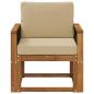 Preview: Outdoor Mittelsofa Massivholz Akazie Natur