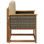 Preview: Outdoor Mittelsofa Massivholz Akazie Natur
