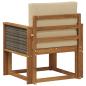 Preview: Outdoor Mittelsofa Massivholz Akazie Natur