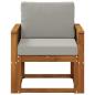 Preview: Outdoor Mittelsofa Massivholz Akazie Natur