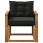 Preview: Outdoor Mittelsofa Massivholz Akazie Natur