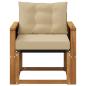 Preview: Outdoor Mittelsofa Massivholz Akazie Natur