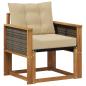 Preview: Outdoor Mittelsofa Massivholz Akazie Natur