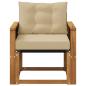 Preview: Outdoor Mittelsofa Massivholz Akazie Natur