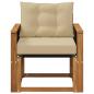 Preview: Outdoor Mittelsofa Massivholz Akazie Natur