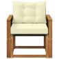 Preview: Outdoor Mittelsofa Massivholz Akazie Natur