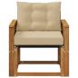 Preview: Outdoor Mittelsofa Massivholz Akazie Natur