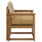 Preview: Outdoor Mittelsofa Massivholz Akazie Natur