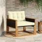 Preview: ARDEBO.de - Outdoor-Sofagarnitur Massives Akazienholz und Textilene Natur