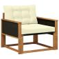 Preview: Outdoor-Sofagarnitur Massives Akazienholz und Textilene Natur