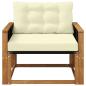 Preview: Outdoor-Sofagarnitur Massives Akazienholz und Textilene Natur