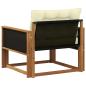 Preview: Outdoor-Sofagarnitur Massives Akazienholz und Textilene Natur
