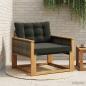 Preview: ARDEBO.de - Outdoor-Sofagarnitur Massives Akazienholz und Textilene Natur