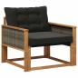 Preview: Outdoor-Sofagarnitur Massives Akazienholz und Textilene Natur