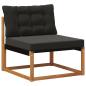 Preview: Outdoor-Sofagarnitur Massives Akazienholz und Textilene Natur