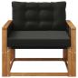 Preview: Outdoor-Sofagarnitur Massives Akazienholz und Textilene Natur