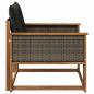 Preview: Outdoor-Sofagarnitur Massives Akazienholz und Textilene Natur