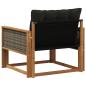 Preview: Outdoor-Sofagarnitur Massives Akazienholz und Textilene Natur