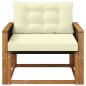 Preview: Outdoor-Sofagarnitur Massives Akazienholz und Textilene Natur