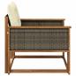 Preview: Outdoor-Sofagarnitur Massives Akazienholz und Textilene Natur