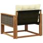 Preview: Outdoor-Sofagarnitur Massives Akazienholz und Textilene Natur