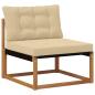 Preview: Outdoor-Sofagarnitur Massives Akazienholz und Textilene Natur