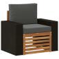 Preview: Outdoor Mittelsofa Massivholz Akazie Natur