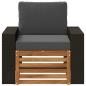 Preview: Outdoor Mittelsofa Massivholz Akazie Natur
