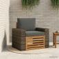 Preview: ARDEBO.de - Outdoor Mittelsofa Massivholz Akazie Natur