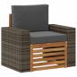 Preview: Outdoor Mittelsofa Massivholz Akazie Natur