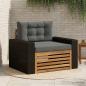 Preview: ARDEBO.de - Outdoor Mittelsofa Massivholz Akazie Natur