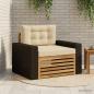 Preview: ARDEBO.de - Outdoor Mittelsofa Massivholz Akazie Natur