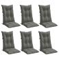 Preview: Hochlehner-Auflagen 6 Stk. Melange Dunkelgrau 120x50x7 cm Stoff