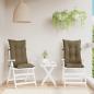 Preview: Hochlehner-Auflagen 2 Stk. Melange Taupe 120x50x7 cm Stoff