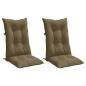 Preview: Hochlehner-Auflagen 2 Stk. Melange Taupe 120x50x7 cm Stoff