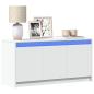 Preview: ARDEBO.de - TV-Schrank mit LED-Beleuchtung Weiß 100x34x50 cm Holzwerkstoff
