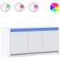 Preview: TV-Schrank mit LED-Beleuchtung Weiß 100x34x50 cm Holzwerkstoff