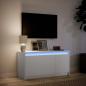 Preview: TV-Schrank mit LED-Beleuchtung Weiß 100x34x50 cm Holzwerkstoff
