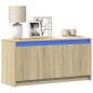 Preview: ARDEBO.de - TV-Schrank mit LED-Beleuchtung Sonoma-Eiche 100x34x50 cm