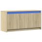 Preview: TV-Schrank mit LED-Beleuchtung Sonoma-Eiche 100x34x50 cm