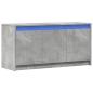 Preview: TV-Schrank mit LED-Beleuchtung Betongrau 100x34x50 cm