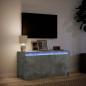 Preview: TV-Schrank mit LED-Beleuchtung Betongrau 100x34x50 cm