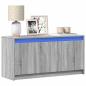 Preview: ARDEBO.de - TV-Schrank mit LED-Beleuchtung Grau Sonoma 100x34x50 cm