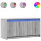 Preview: TV-Schrank mit LED-Beleuchtung Grau Sonoma 100x34x50 cm
