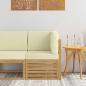 Preview: ARDEBO.de - Outdoor Ecksofa Massivholz Akazie Weiß