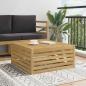 Preview: ARDEBO.de - Tisch für Outdoor Massivholz Akazie Weiß 79 x 79 x 37 cm